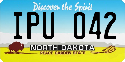 ND license plate IPU042