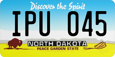 ND license plate IPU045