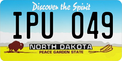 ND license plate IPU049