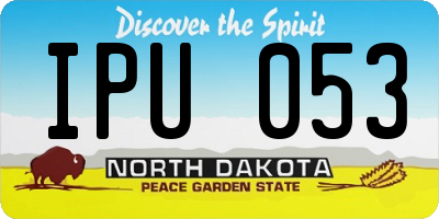 ND license plate IPU053