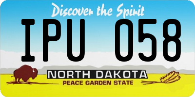 ND license plate IPU058