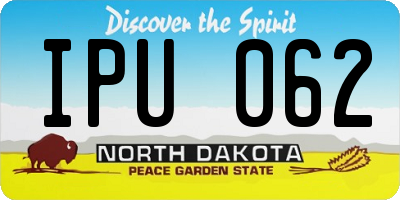 ND license plate IPU062