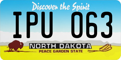 ND license plate IPU063