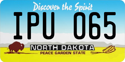 ND license plate IPU065