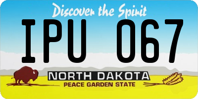 ND license plate IPU067