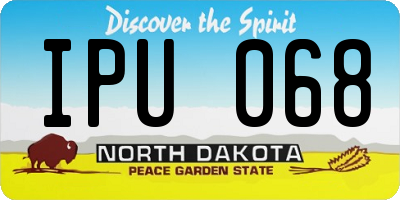 ND license plate IPU068