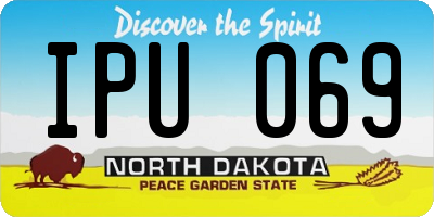 ND license plate IPU069