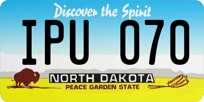 ND license plate IPU070