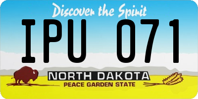 ND license plate IPU071