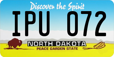 ND license plate IPU072