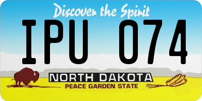 ND license plate IPU074
