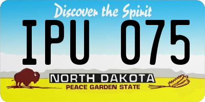 ND license plate IPU075