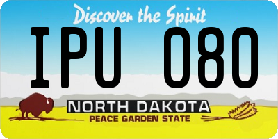 ND license plate IPU080