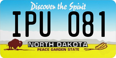 ND license plate IPU081