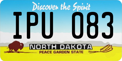 ND license plate IPU083