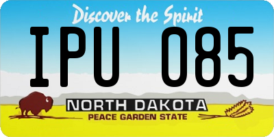 ND license plate IPU085