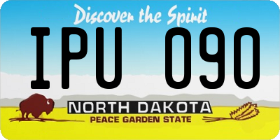ND license plate IPU090