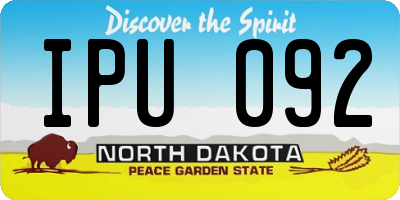 ND license plate IPU092