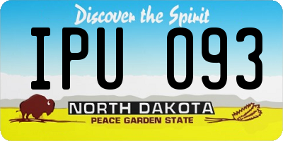 ND license plate IPU093