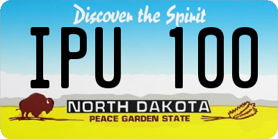 ND license plate IPU100
