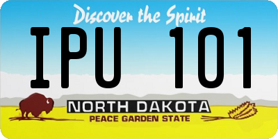 ND license plate IPU101