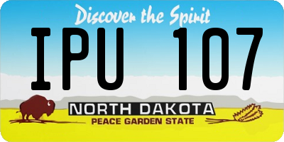 ND license plate IPU107