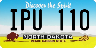 ND license plate IPU110