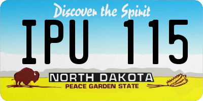 ND license plate IPU115