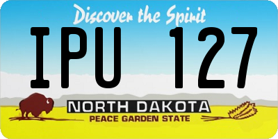 ND license plate IPU127