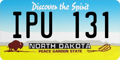 ND license plate IPU131