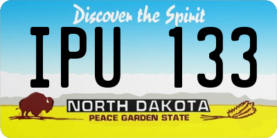 ND license plate IPU133