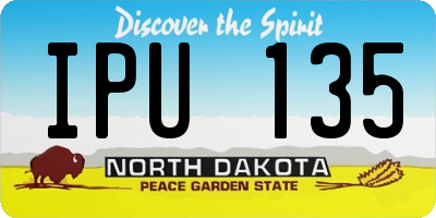 ND license plate IPU135