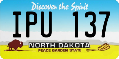 ND license plate IPU137