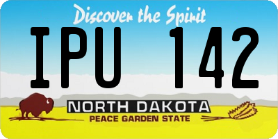 ND license plate IPU142