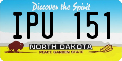 ND license plate IPU151