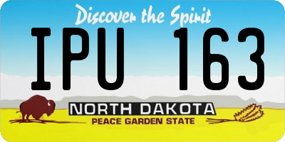 ND license plate IPU163
