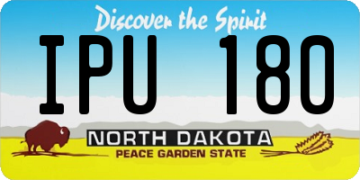 ND license plate IPU180