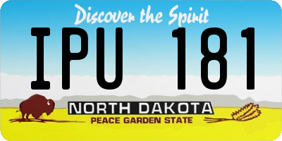 ND license plate IPU181