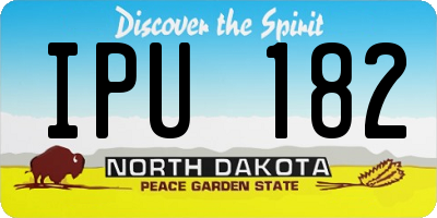 ND license plate IPU182