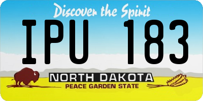 ND license plate IPU183