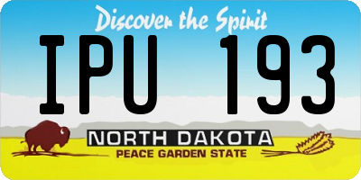 ND license plate IPU193