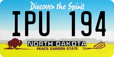 ND license plate IPU194