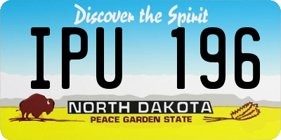 ND license plate IPU196