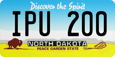 ND license plate IPU200