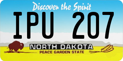 ND license plate IPU207