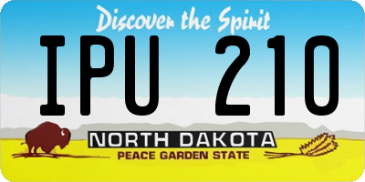 ND license plate IPU210