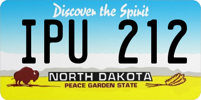 ND license plate IPU212