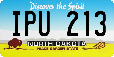 ND license plate IPU213
