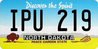 ND license plate IPU219