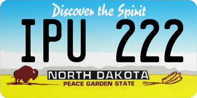 ND license plate IPU222